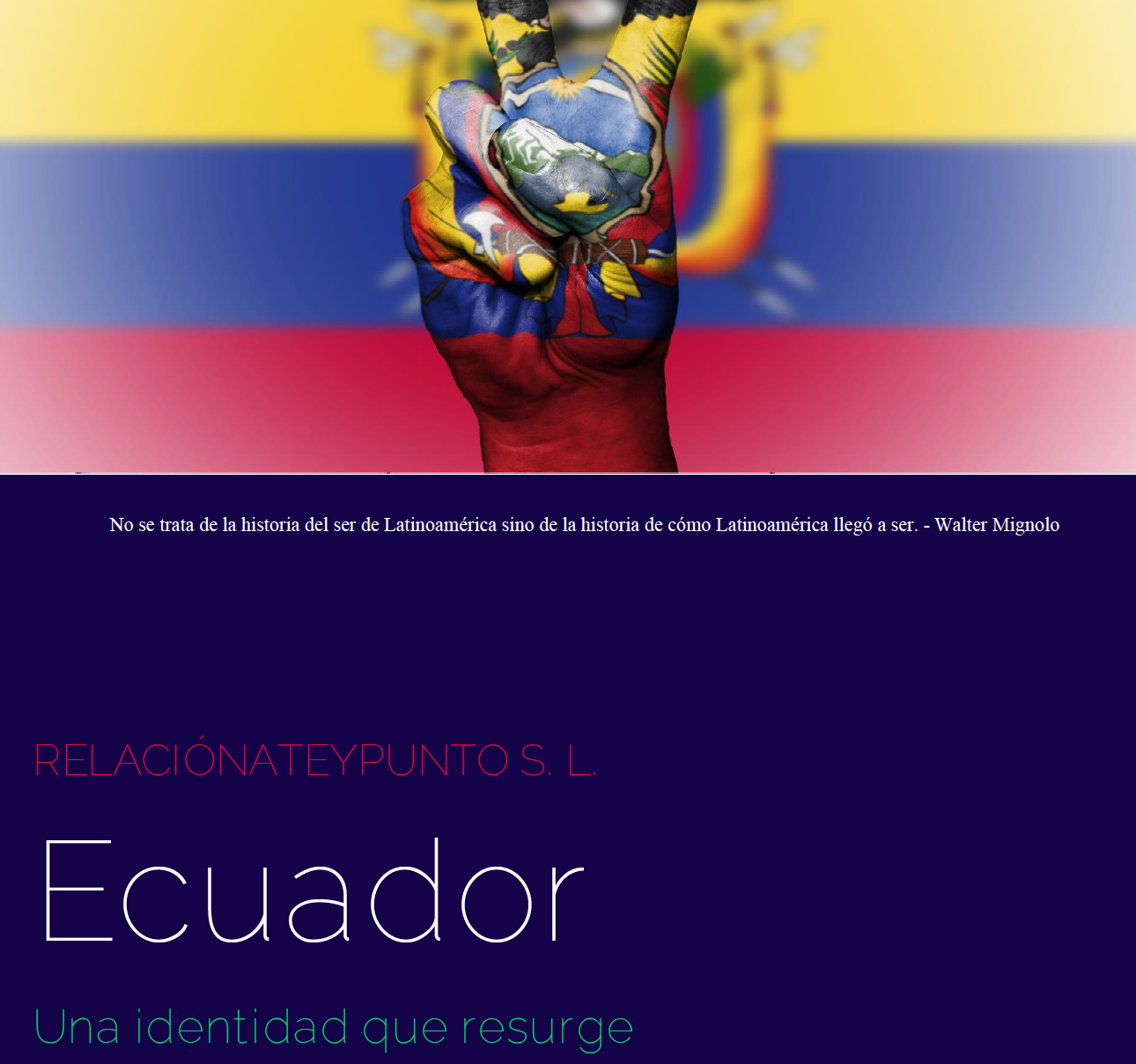 Cuestión identitaria en Ecuador